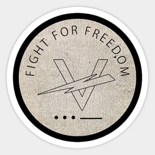 V For Freedom Sticker